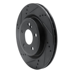 Mercedes-Benz CLA250 Brake Rotor (1) - Rear Left - R1 Concepts - Drilled & Slotted - Black - `14-`19 Mercedes-Benz CLA250 Brake Rotor (1) - Rear Left - R1 Concepts - Drilled & Slotted - Black - `14-`19